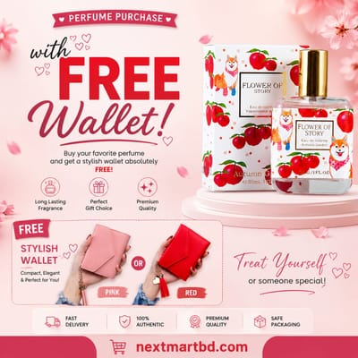 Flower of Story Brand Perfume with Free Female Wallet_img_0